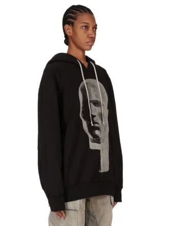 DRKSHDW FW25 CONCORDIANS OVERSIZED HOODIE I SVART/PÄRLGRÖNT SLUP FELPA DS02E7241FSLP1P-0908