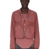 RICK OWENS FW25 CONCORDIANS CARGO JKT I MATT NYLON I ROSEWOOD. RU02E1762MT-13