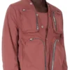 RICK OWENS FW25 CONCORDIANS CARGO JKT I MATT NYLON I ROSEWOOD. RU02E1762MT-13