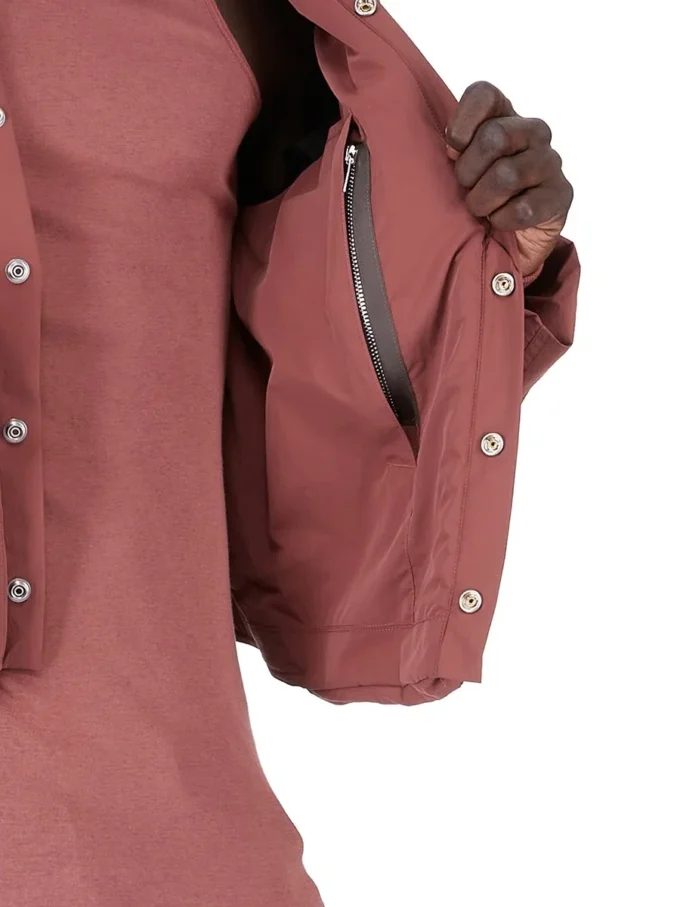 RICK OWENS FW25 CONCORDIANS CARGO JKT I MATT NYLON I ROSEWOOD. RU02E1762MT-13