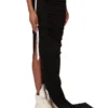 RICK OWENS FW25 CONCORDIANS EDFU-KJOL I SVART DUBBELBORSTAD JERSEY DS02E7337JDB-09