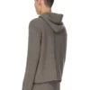 RICK OWENS FW25 CONCORDIANS FÖRKOLLEKTION HOODIE MED DRAGKEDJA I DUST LAS PALMAS KASHMERESTICKNING. RU02E1666KLWS-34