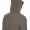 RICK OWENS FW25 CONCORDIANS FÖRKOLLEKTION HOODIE MED DRAGKEDJA I DUST LAS PALMAS KASHMERESTICKNING. RU02E1666KLWS-34