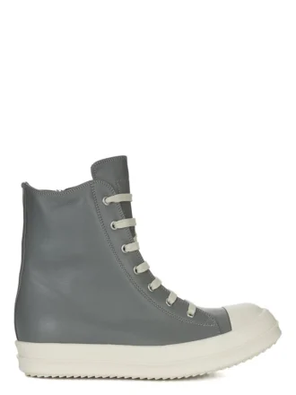 RICK OWENS FW25 CONCORDIANS SNEAKERS I TÄTTAT INDIGO/MJÖLK/MJÖLK FULLGRAIN COW LÄDER RP02E4890LCO-0611