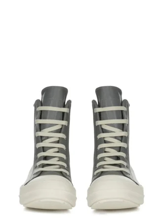 RICK OWENS FW25 CONCORDIANS SNEAKERS I TÄTTAT INDIGO/MJÖLK/MJÖLK FULLGRAIN COW LÄDER RP02E4890LCO-0611