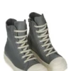 RICK OWENS FW25 CONCORDIANS SNEAKERS I TÄTTAT INDIGO/MJÖLK/MJÖLK FULLGRAIN COW LÄDER RP02E4890LCO-0611