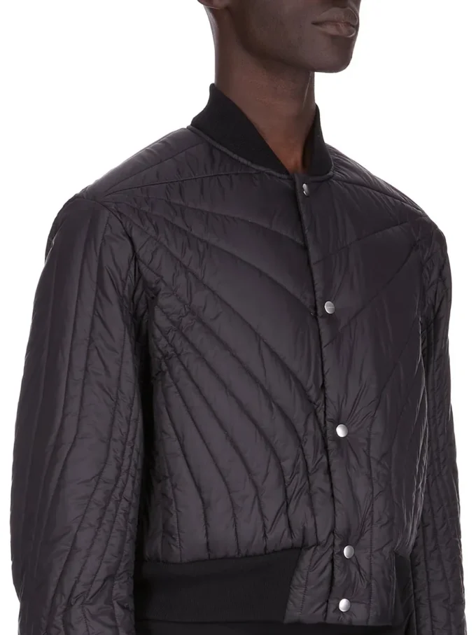 RICK OWENS FW25 CONCORDIANS VATTADE FLYGJAKOR I SVART LJUS NYLON RU02E1727NPT1-09