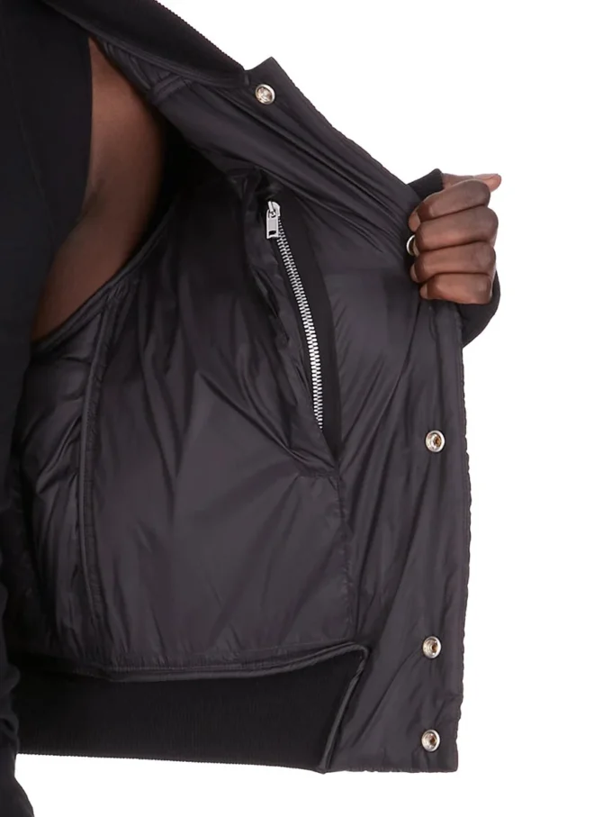 RICK OWENS FW25 CONCORDIANS VATTADE FLYGJAKOR I SVART LJUS NYLON RU02E1727NPT1-09