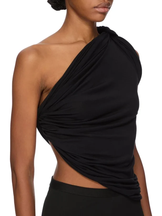 RICK OWENS LILIES FW25 CONCORDIANS ANITA-TOPP I VISKOSCREPÉJERSEY LI02E3110RV-09