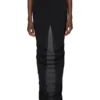 RICK OWENS LILIES FW25 CONCORDIANS EVA-KJOL I SVART VISKOS- OCH CREPEJERSEY LI02E3316CVI-09