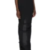 RICK OWENS LILIES FW25 CONCORDIANS EVA-KJOL I SVART VISKOS- OCH CREPEJERSEY LI02E3316CVI-09