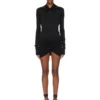 RICK OWENS LILIES FW25 CONCORDIANS LUNA-KJOL I VISKOSCREPÉJERSEY LI02E3309CVI-09